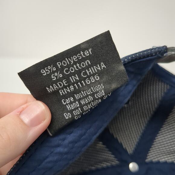 AT&T Strapback Baseball Cap Blue One Size Performance Reflective Image Solutions - Picture 11 of 11